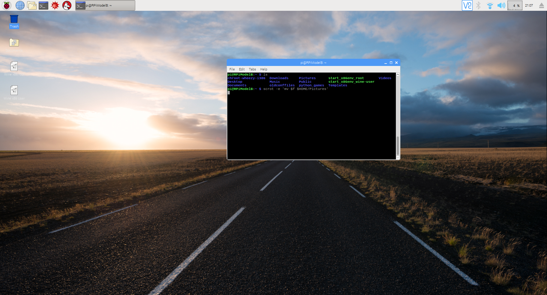 RPiModelB Desktop